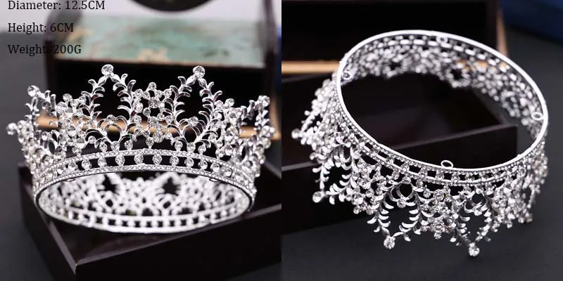 Разнообразная Серебряная Хрустальная свадебная тиара, корона, модная жемчужная королевская свадебная корона, головной убор, свадебные украшения для волос, аксессуары