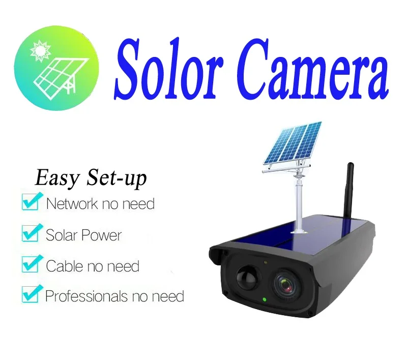1080P HD Solar Camera Energy Charging CCTV Video Surveillance | Безопасность и защита