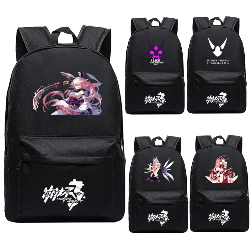 Honkai Impact 3 Печать Backapck Kiana caslana Косплей сумки холщовые школьные сумки для девочек-подростков дорожные сумки через плечо
