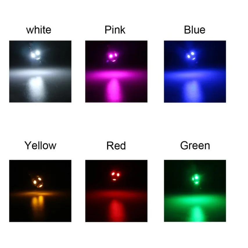 

5Pcs Car LED T10 W5W 5050 5SMD Reading Dome Lamp 168 194 192 DC 12V License Plate Bulbs Marker Light Wedge Lights White Red
