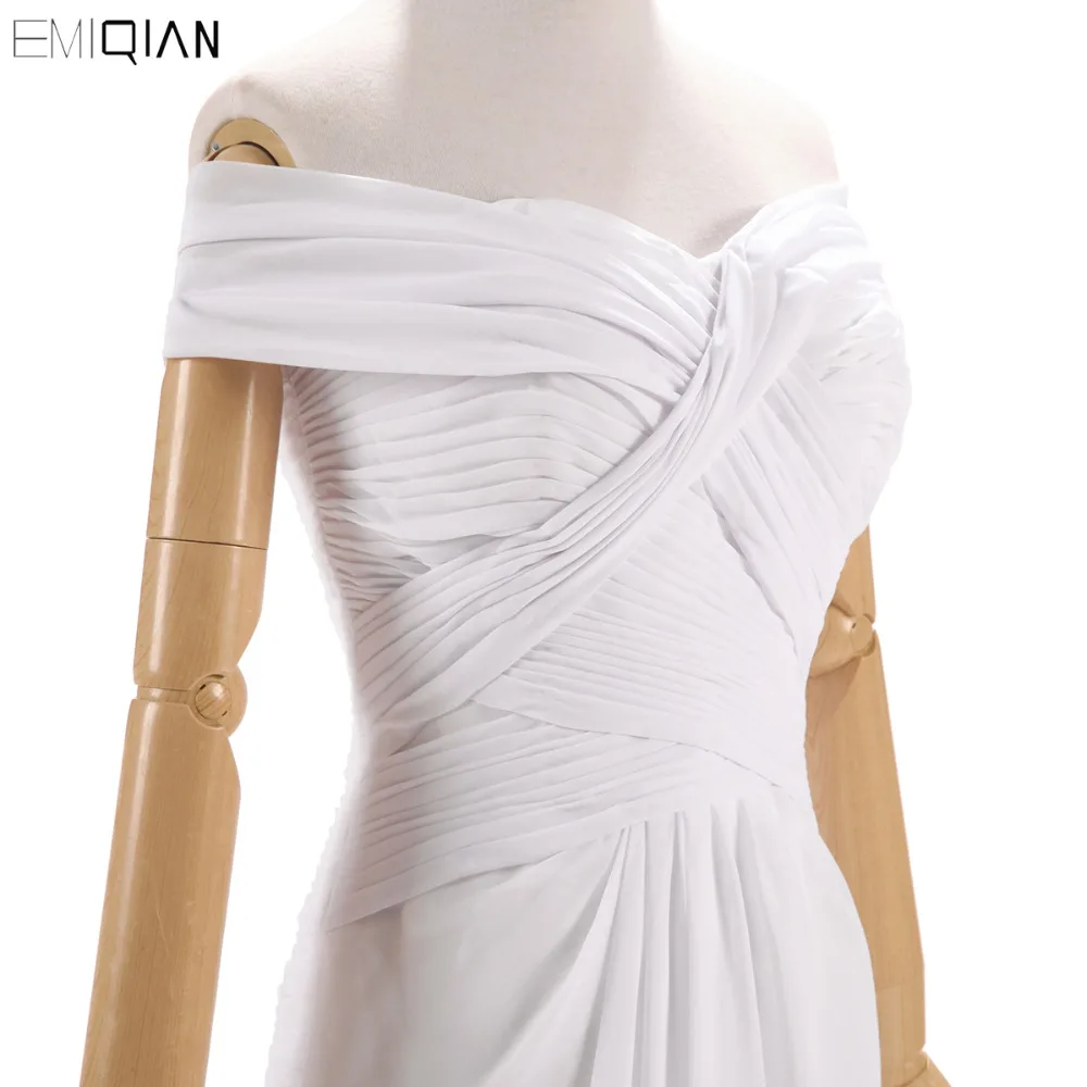 Бесплатная доставка Простые Свадебные платья на заказ Дешевое белое шифоновое