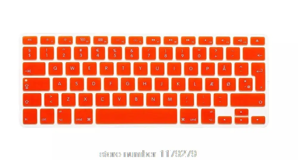 Датский ЕС ЕВРО силиконовый чехол для клавиатуры защитная пленка Mac MacBook Pro Air Retina