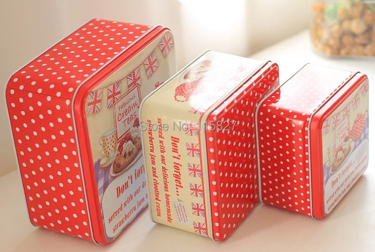 Бесплатная доставка! 3 шт./компл. металлическая коробка квадратной формы большая