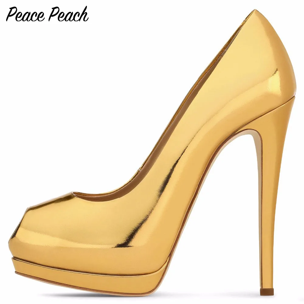 2017 Сексуальные Высокие Каблуки Платформы Насосы женская Обувь С Каблуками Peep Toe