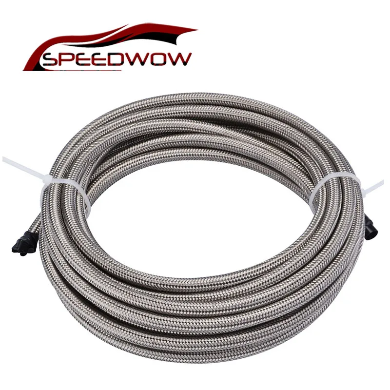 SPEEDWOW 5 метров AN10 тормозной шланг PTFE из нержавеющей стали плетеный Масляный
