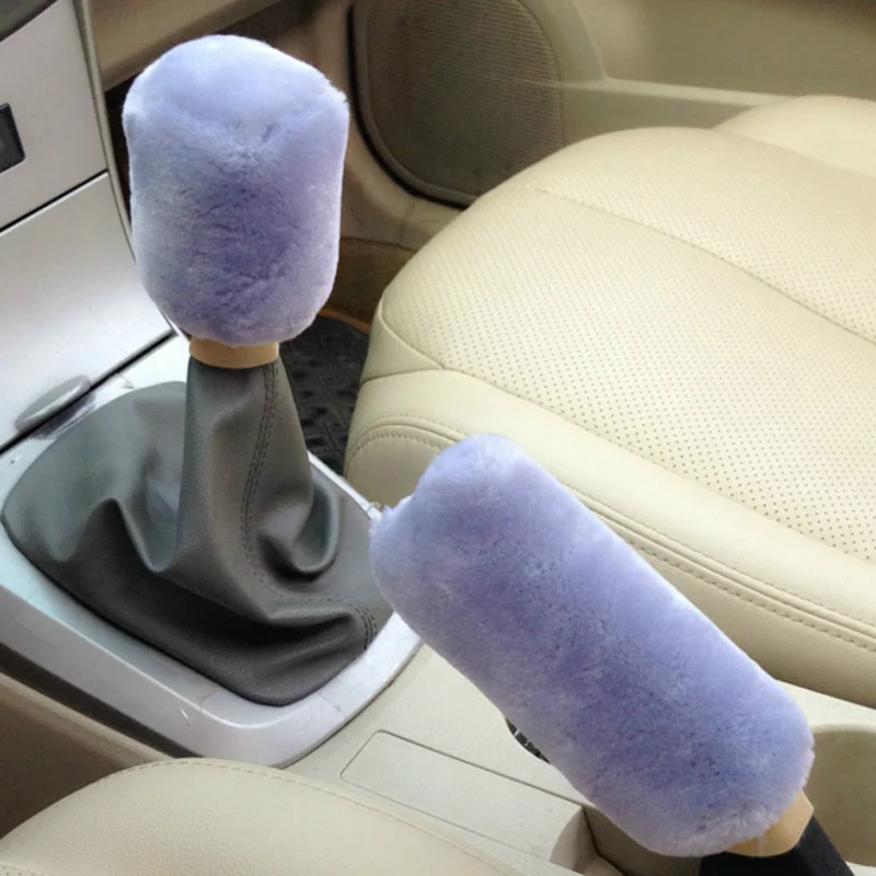 Зимний плюшевый Меховой чехол с ручкой переключения для Kia Rio K2 K3 K5 K4 Cerato Soul Forte