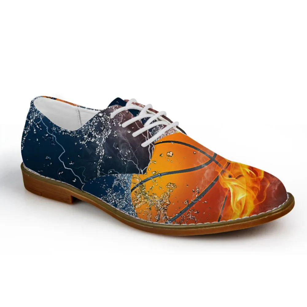 

Мужские оксфорды с 3D рисунком огненной корзины, модные туфли из синтетической кожи под заказ, оксфорды для студентов, для осени