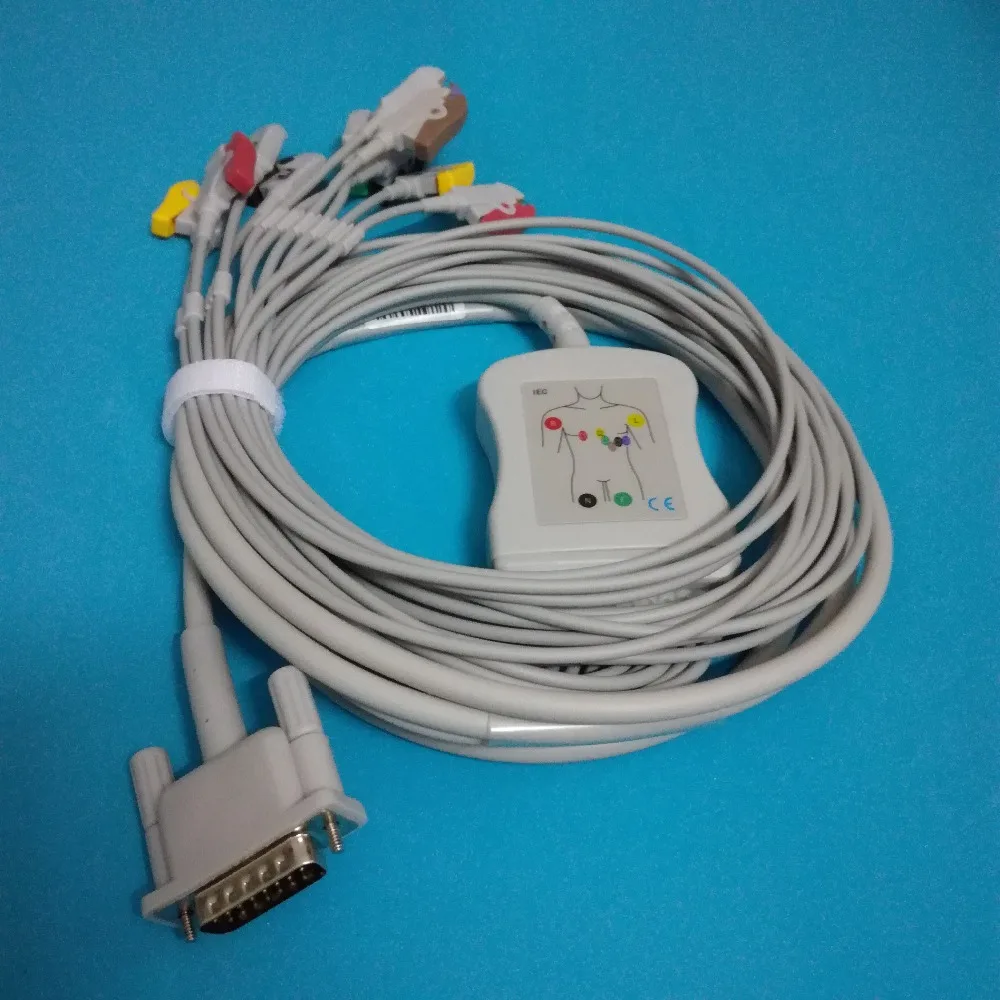 Совместим с H P M1770A M1771A M1772A Pagewriter 100 200 200i EKG cable 10 lead ecg clip on terminal|Артериальное