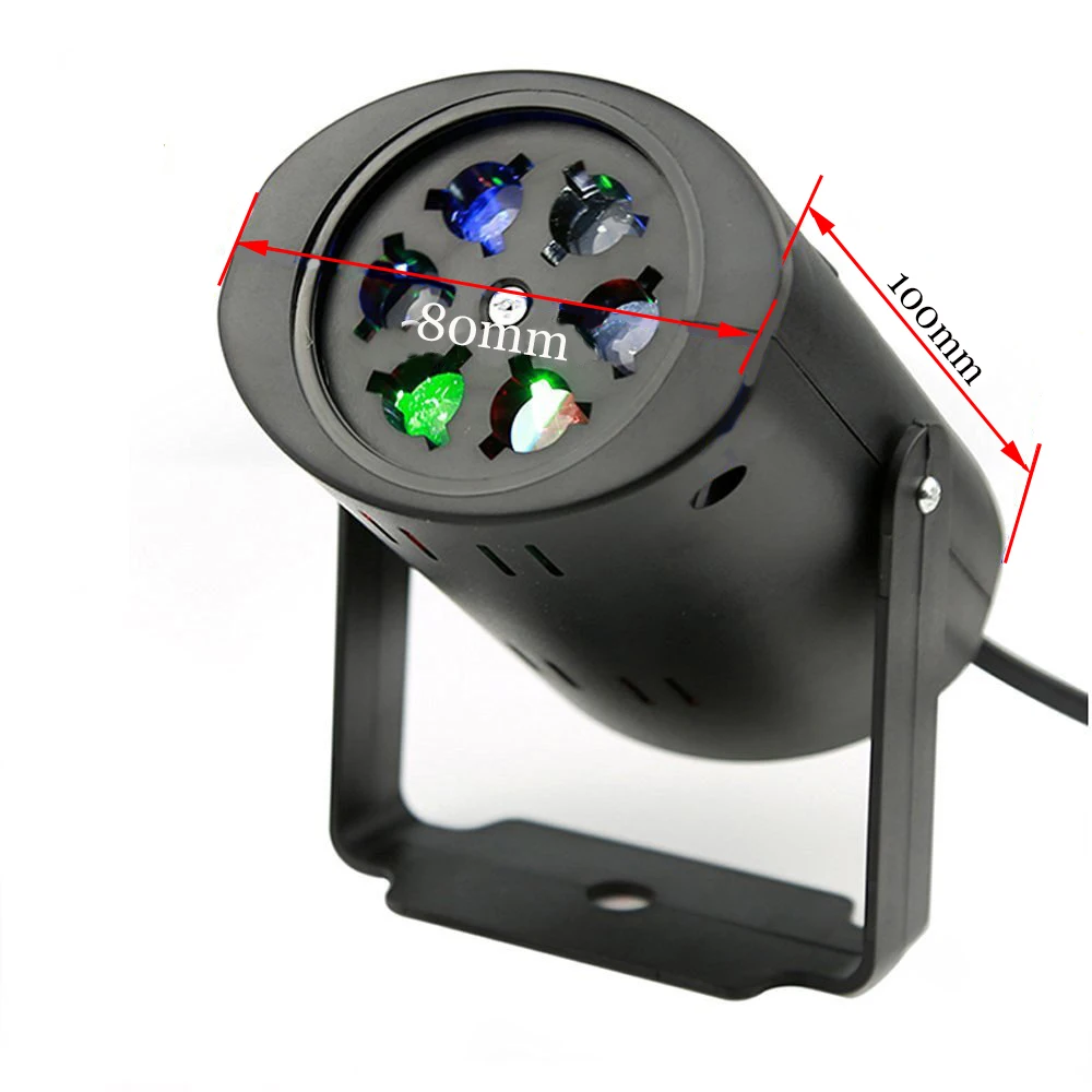 3W 4 Patterns Christmas Laser Projector Snowflake/Heart RGB LED Stage Light for Holiday Xmas Party Halloween Decoration Lights | Лампы и