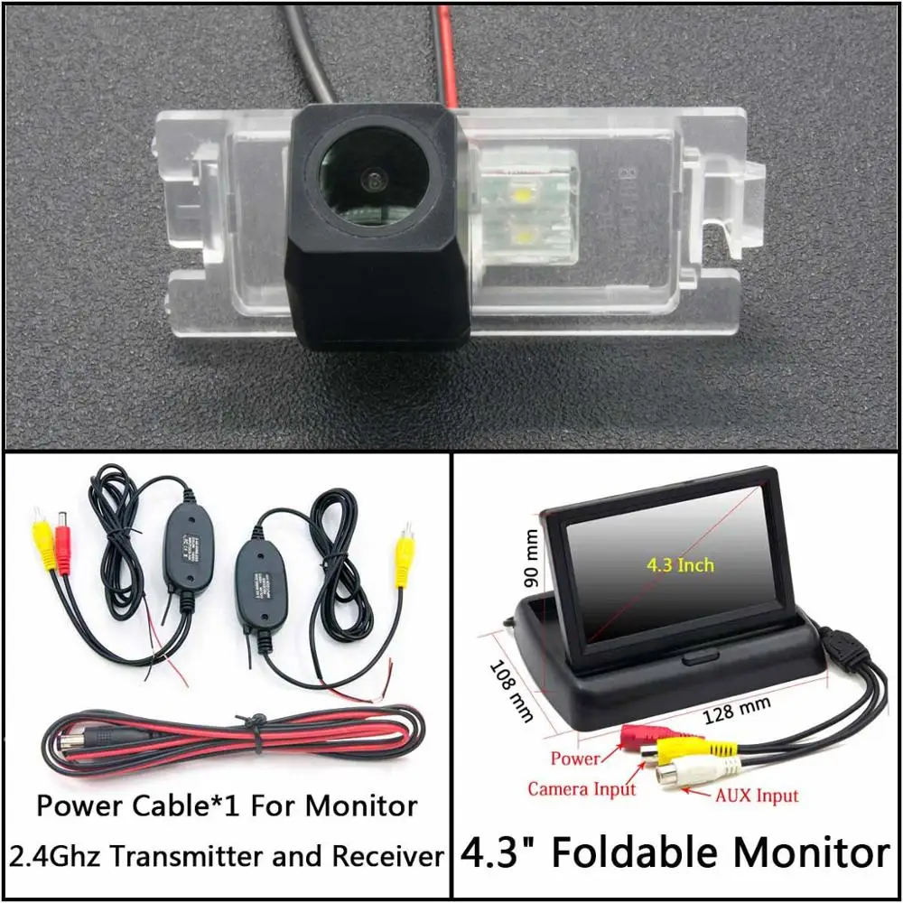 C Wireless 4.3inch F Full HD резервная камера заднего вида для Dodge большой караван путешествие JCUV Калибр Автостоянка ЖК Зеркало монитор камера заднего вида - Название цвета: C Wireless 4.3inch F