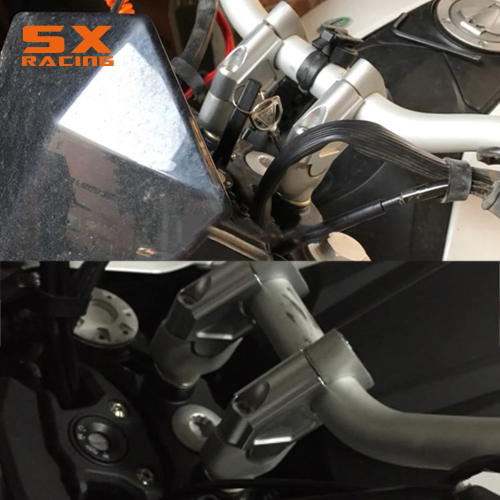 Motorcycle Silver Handlebar Riser Up Backs Moves Bracket Kit Clamp For Benelli TRK 502 TRK502 2016-2017 | Автомобили и мотоциклы