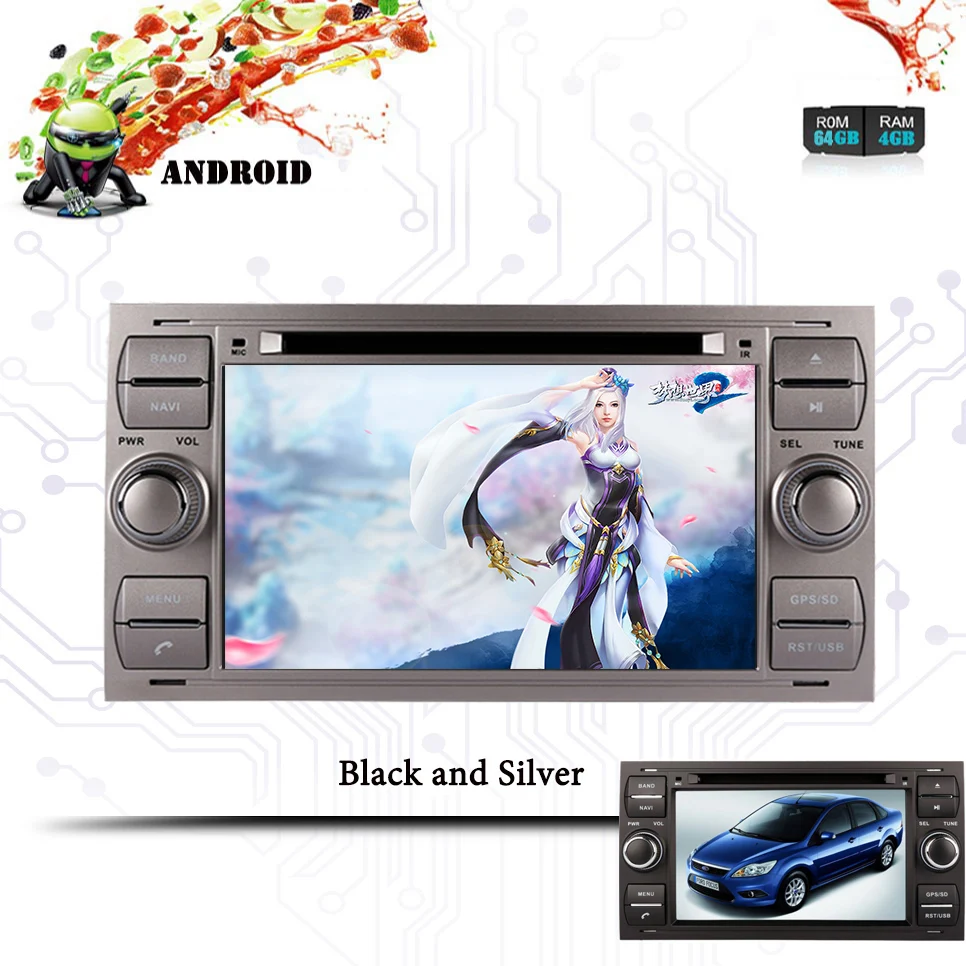 Android 10.0Car DVD плеер GPS ГЛОНАСС навигация Мультимедиа для Ford Mondeo S max Focus авто RDS Радио