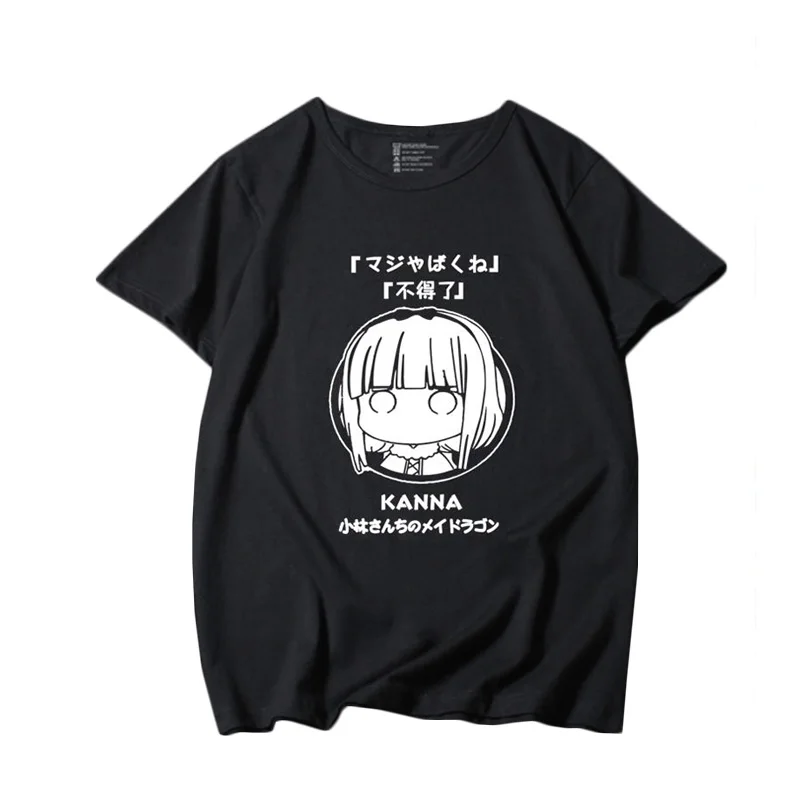 Футболка для косплея kobayashi san chi no maid мультяшная футболка повседневные хлопковые