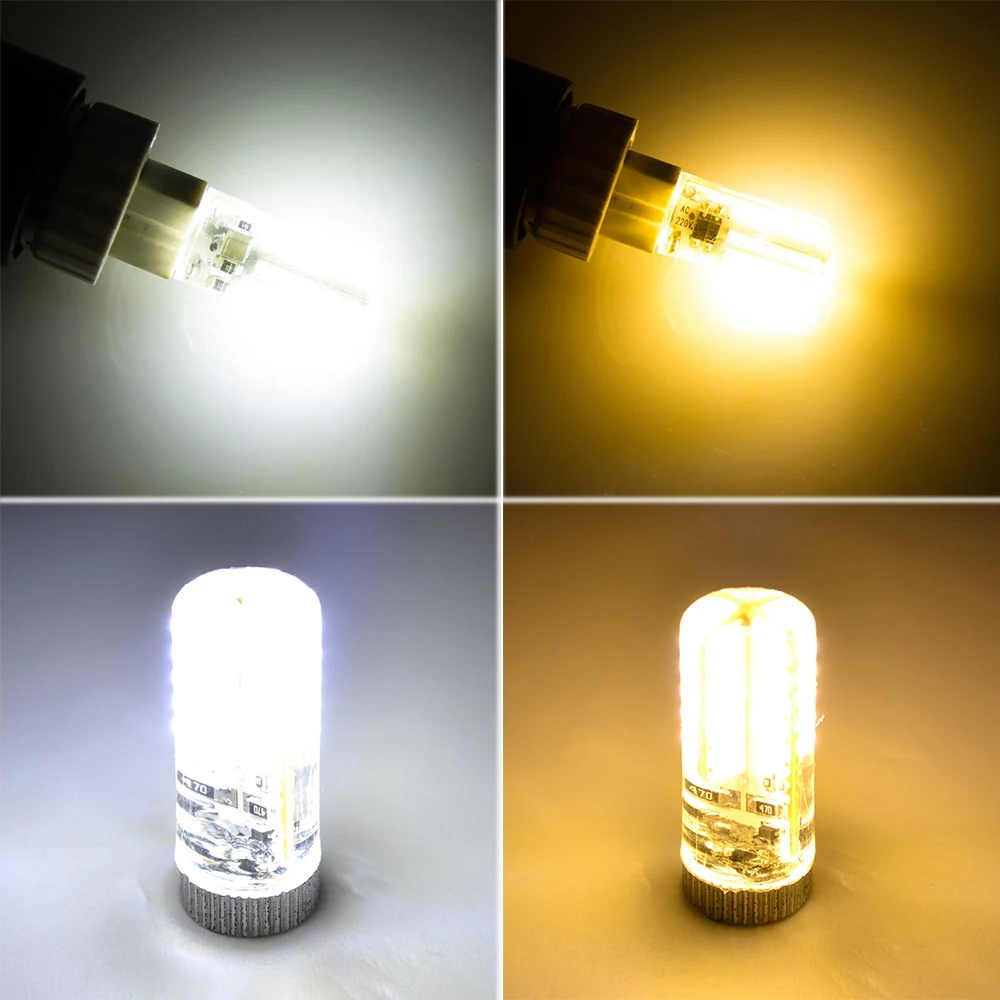 4 шт. G4 3014 SMD СВЕТОДИОДНЫЙ Кристальный кукурузный светильник силиконовая лампа