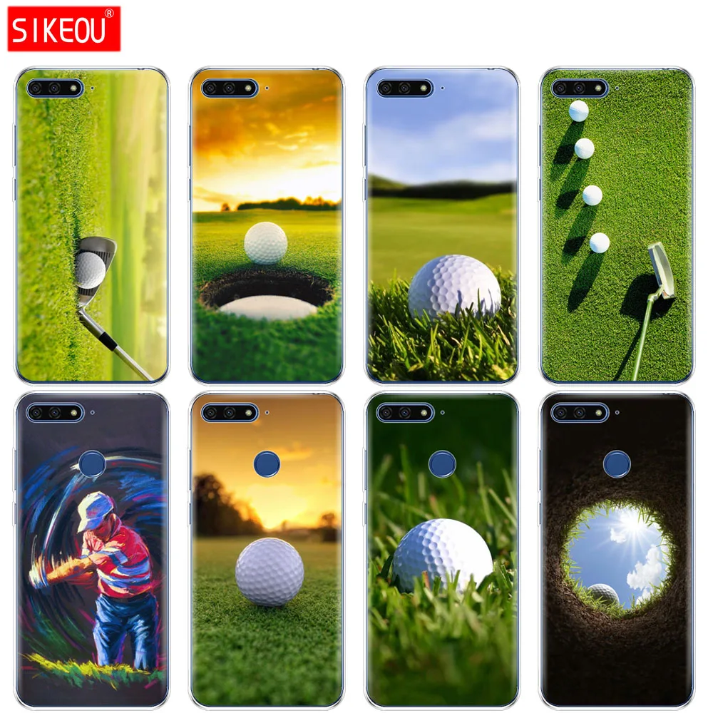 Силиконовый чехол для телефона Huawei Honor 7A PRO 7C Y5 Y6 Y7 Y9 2017 2018 Prime greatest Golf Ball sport|Бамперы|