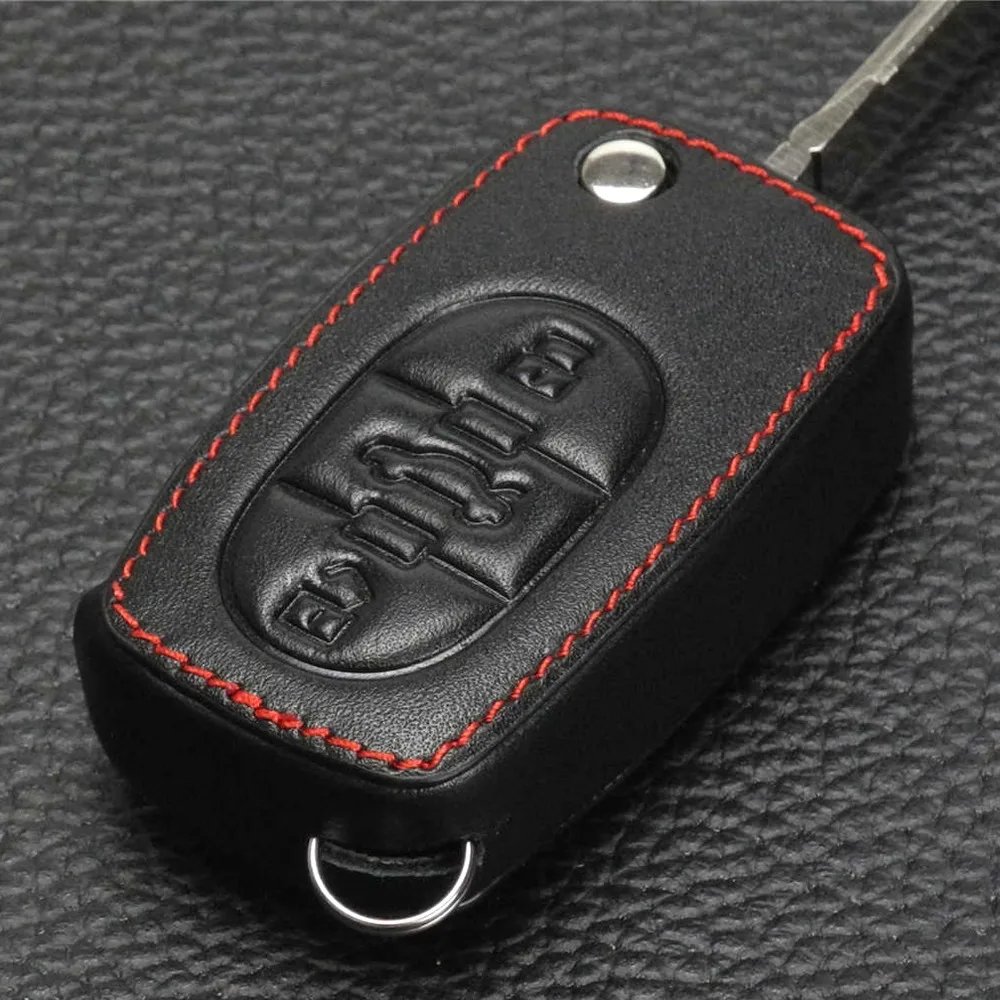 Jingyuqin автомобильный брелок кожаный чехол для Audi A2 A3 A4 A6 A8 TT VW Passat Jetta Golf Beetle 3BTN откидной складной защитный