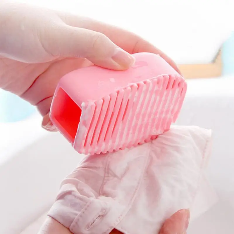 

Flexible Silicone Mini Cleaning Washing Scrub Brush Hand-held Washboard Antiskid