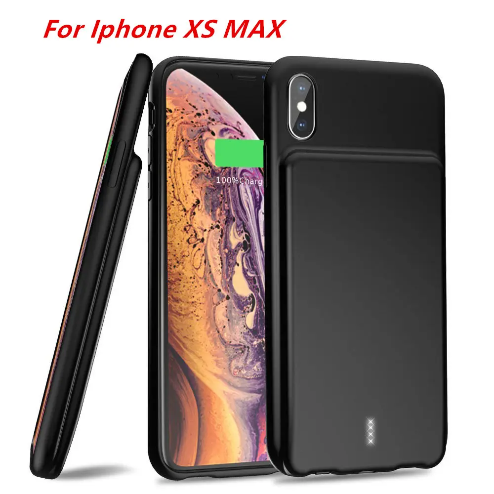 Чехол для аккумулятора Iphone XS MAX 5000 мАч умный аудиовыход зарядное устройство чехол