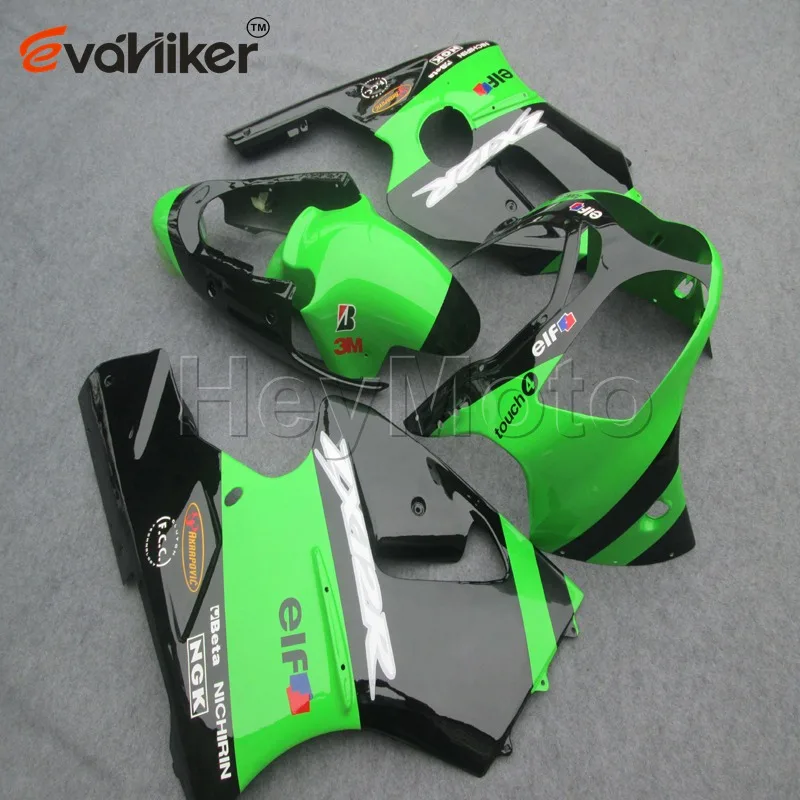 Обтекатель из АБС пластика для ZX12R 2000 2001 зеленый черный ZX 12R 00 01 комплект панелей