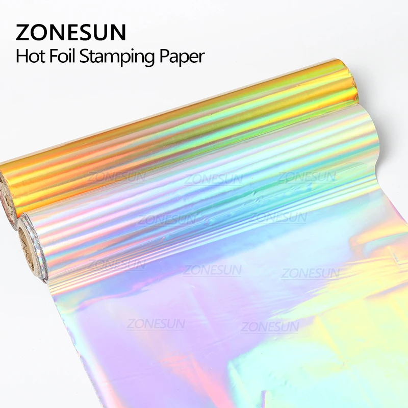 ZONESUN 5 см золото серебро Красная роза горячего тиснения фольги бумаги прозрачный