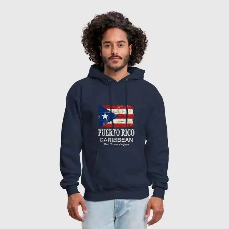 Для Мужчин's флаг Пуэрто-Рико-Винтаж вид ручной работы на заказ печати Карибы