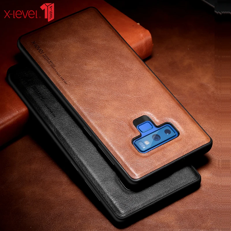 

X-Level Leather Case For Samsung Note 9 Soft Silicone Edge Shockproof Back Phone Cover For Samsung Galaxy Note 9 Note9 Case