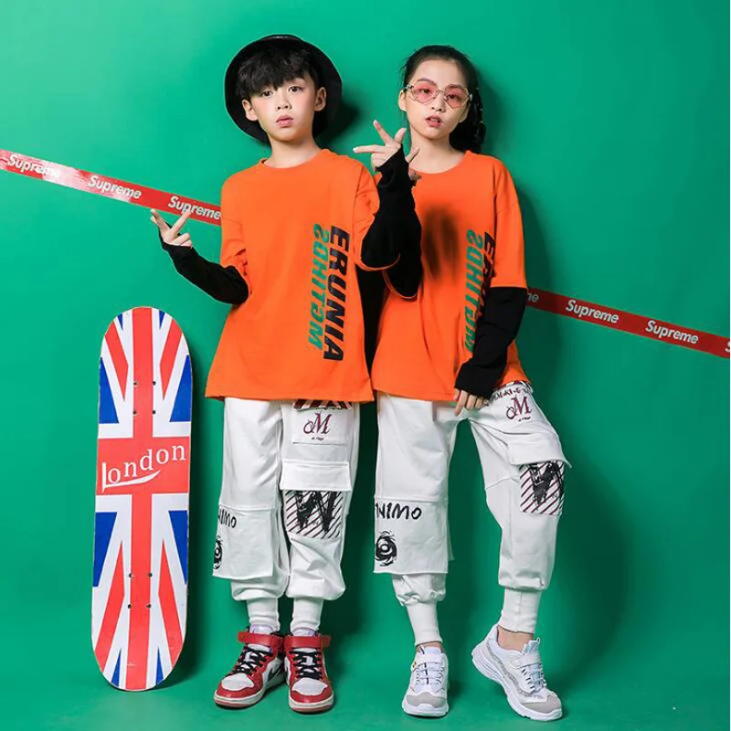 Kid Hip Hop Clothing Casual Shirt Tops Pants Outfits Girls Boy Jazz Dance wear Costumes Clothes Ballroom Dancing Suits | Тематическая