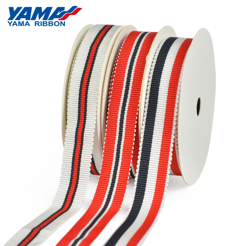 Лента в полоску YAMA Petersham 50 ярдов рулоне ленты 9 мм 16 25 3/8 &quot5/8&quot 1&quot|Ленты для шитья|