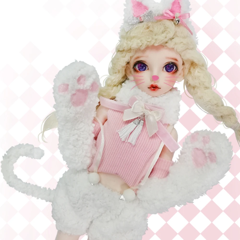 1/4 1/6 точек BJD куклы ткань розовый милый Кот Набор для bjd подарок игрушки | Игрушки и