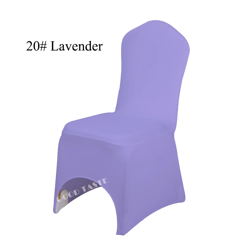 Lavendar 100 шт./лот Свадебные безжелезные чехлы для стульев стрейч спандекс стула для свадебной вечеринки Чехлы для свадеб банкета гостиничного декора - Цвет: Lavendar