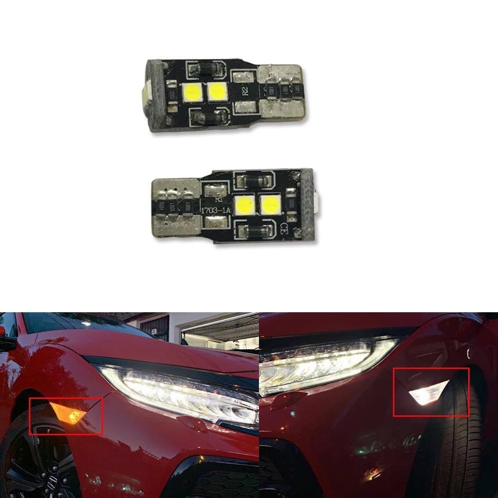 

2x Canbus Error Free W5W T10 Car Side Marker Light for Honda Civic X (2019)