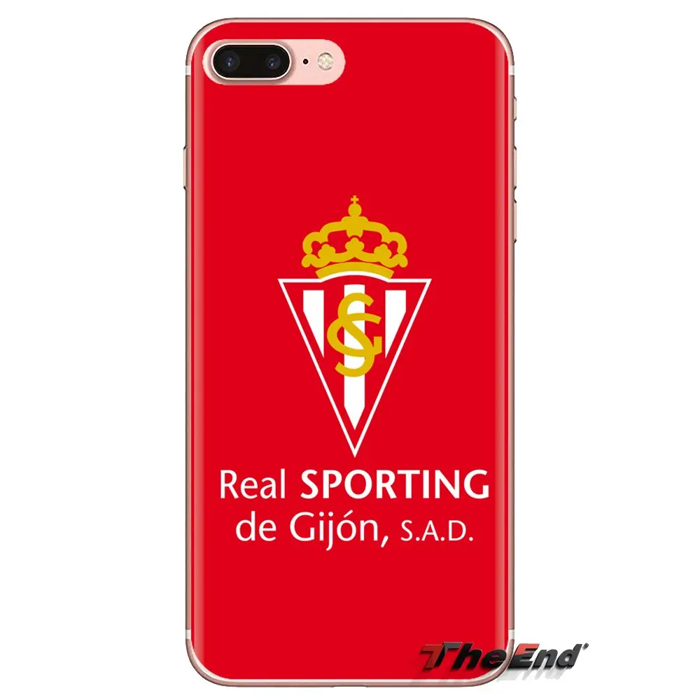 sporting gijon logo Anciana Fans Club For Xiaomi Redmi 4A S2 Note 3 3S 4 4X 5 Plus 6 7 6A Pro Pocophone F1 Transparent TPU Cover |