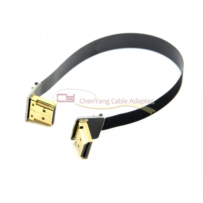 Кабель CYFPV Dual Up под углом 90 HDMI типа A папа-папа HDTV FPCCable 50 см для FPV HDTV