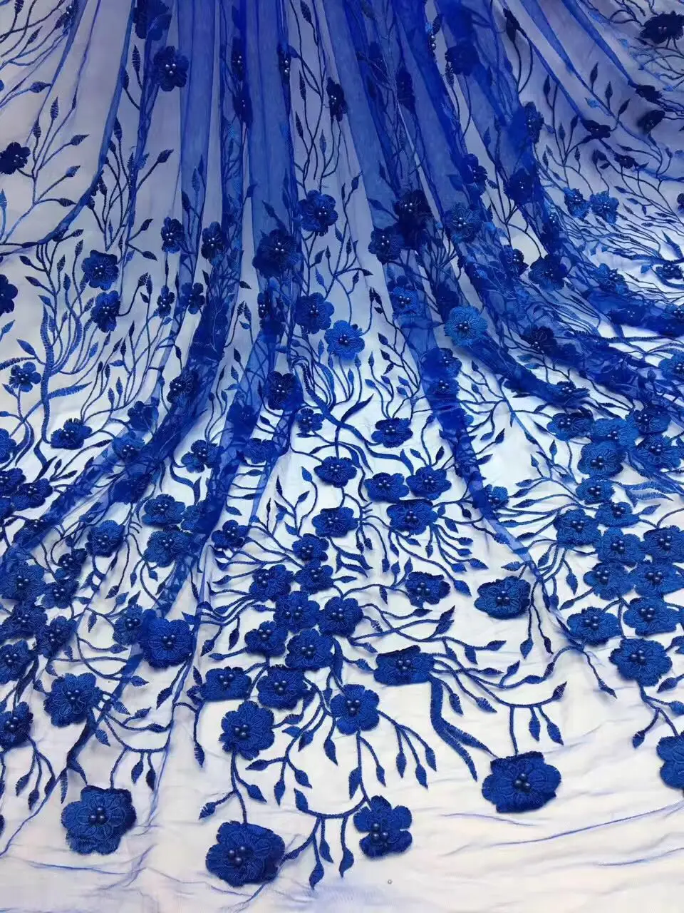 5 ярдов/партия Новый белый/синий/зеленый/розовый/красный жемчужный бисер на сетке