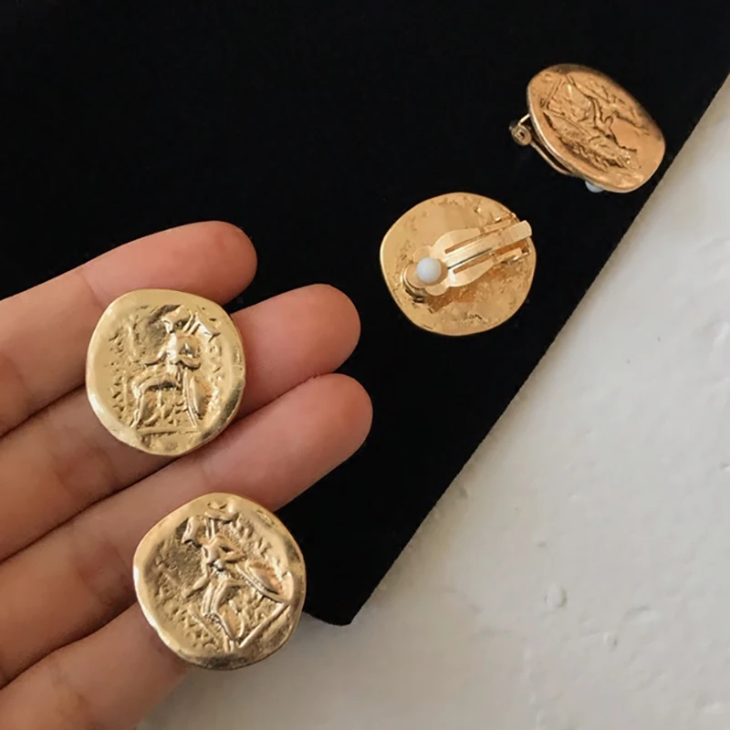 Винтажные серьги-гвоздики из цинкового сплава srnick в минималистичном стиле с