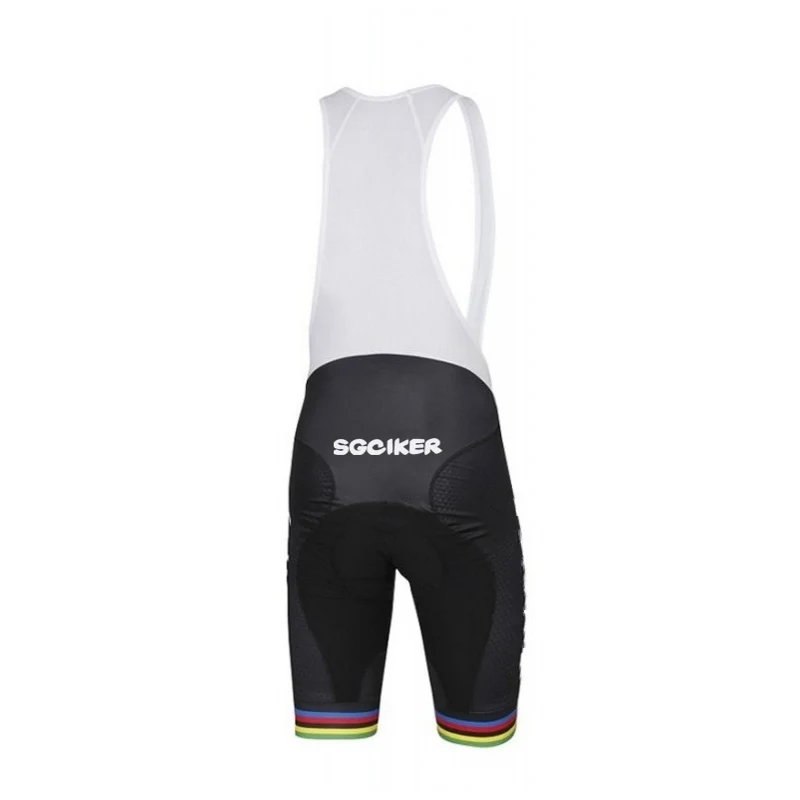 

SGCIKER Championship honor rainbow Laser Cut cycling bib shorts Summer Mens Bicycle Cloth Bib Tights MTB Ropa Ciclismo 9D gelpad