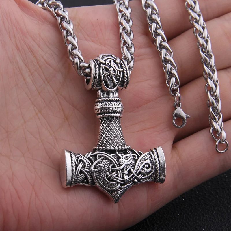 Дропшиппинг 1 шт Молот Мьёльнир Тора кулон ожерелье викинга скандинавский