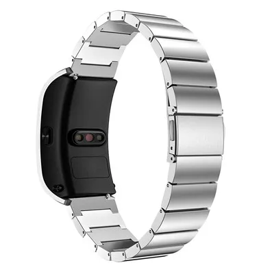 Silver Ремешки для наручных часов huawei B5 из нержавеющей стали для huawei B5 часы 18 мм Классический Спортивный сменный браслет металлический ремешок - Цвет ремешка: Silver