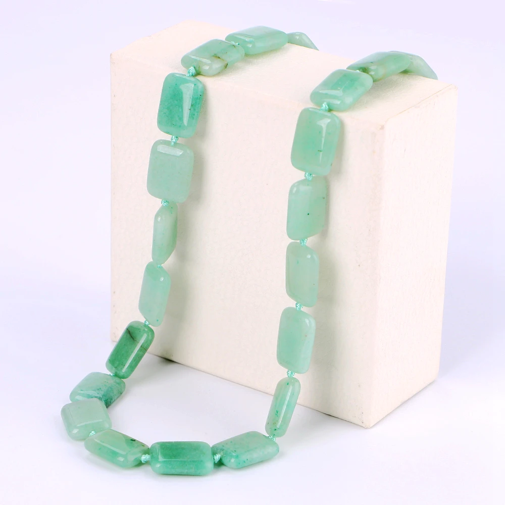 Jewnou Aventurine именная тарелка ожерелье с натуральными камнями Кристалл Bling ювелирное