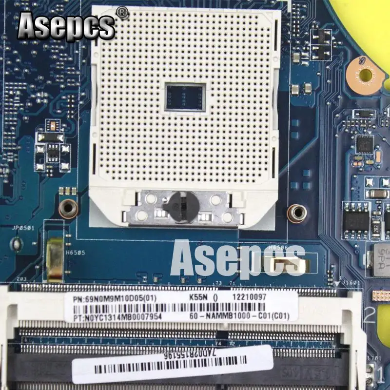 Asepcs K55N материнская плата для ноутбука For Asus K55DE K55DR K55D K55 тест оригинальная