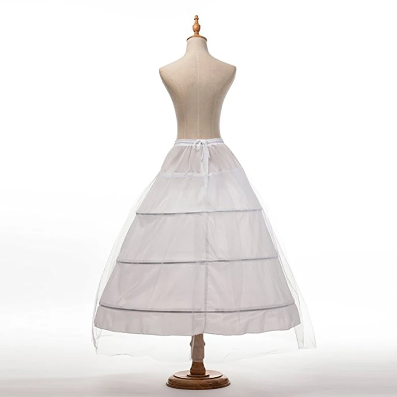 Высококачественная Белая Нижняя юбка с 3 кольцами в стиле кринолина для