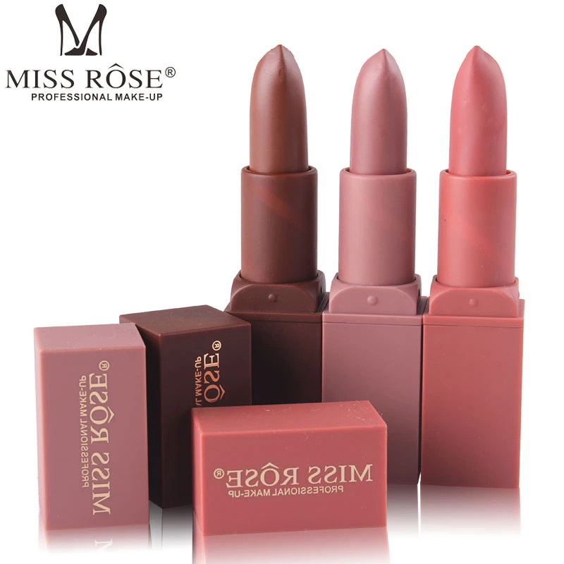 Матовая губная помада бренда Miss Rose 12 цветов mate Batom косметика стойкий нюдовый