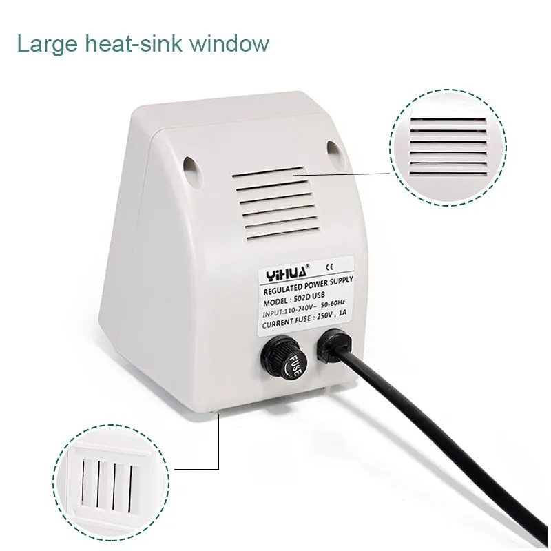YIHUA 502D USB 5V 2A Мини DC Питание Амперметр 110 V-220 V для телефона инструменты для ремонта Ток обнаружения