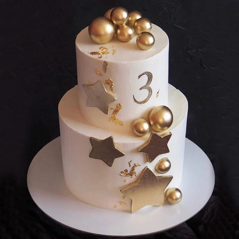 5 pcs/lot lovely gold ball cake topper birthday cup decoration baby shower kids party wedding favor supplies | Дом и сад