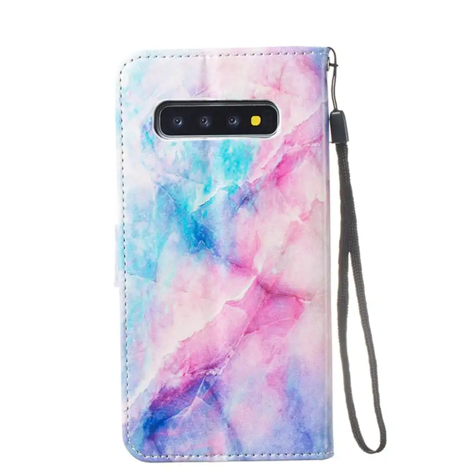 Флип кейс из искусственной кожи для Samsung Galaxy S10 E S9 S8 A10 A20 A30 A40 A50 A70 M10 M20 M30 A6 A7 J4 J6 2018
