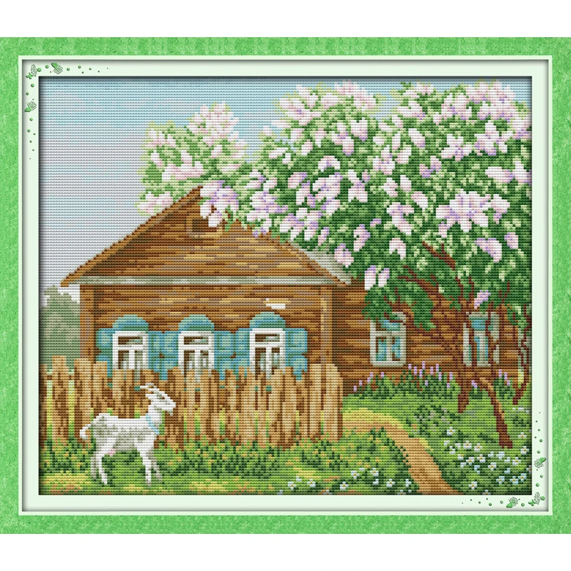 Everlasting Love Beautiful Home (9) китайский набор крестиков экологический хлопок 11CT DIY