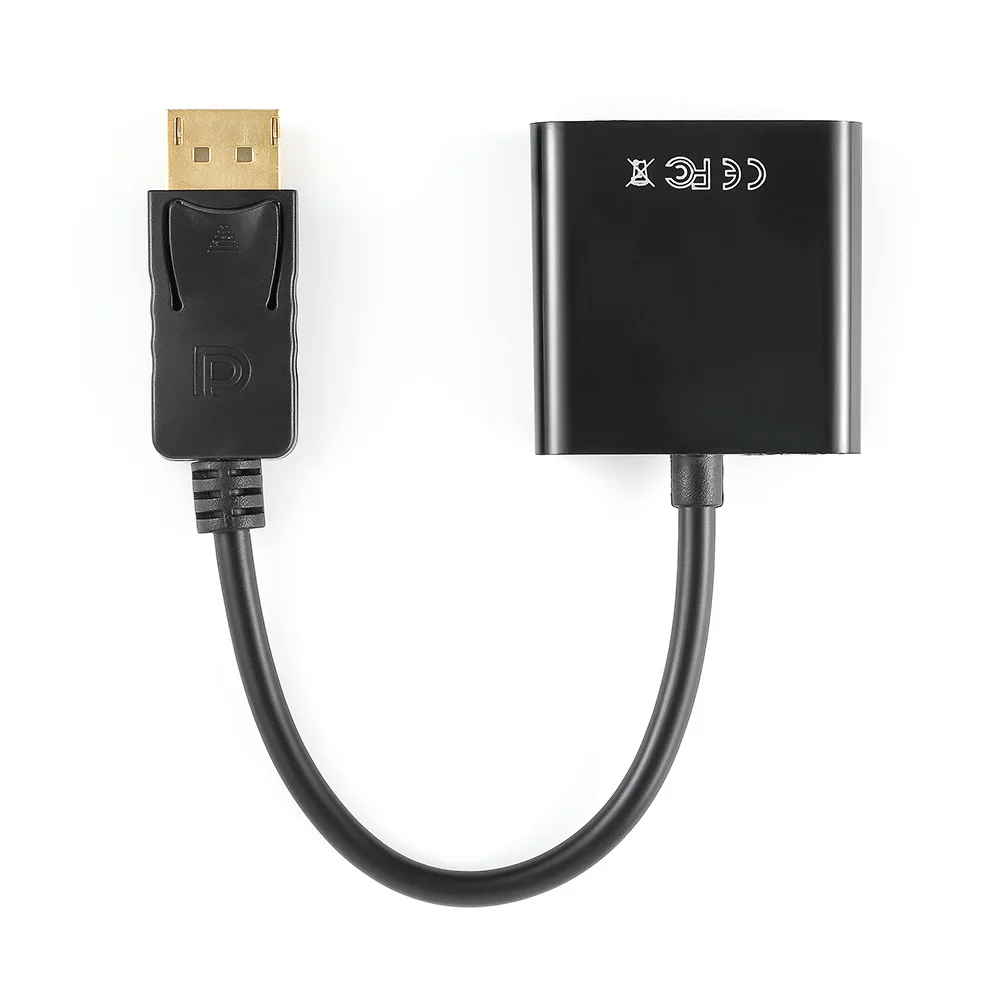 AiSMei High Quality Male DisplayPort Display Port DP to VGA Female Adapter Cable Converter for MacBook HDTV Monitor Projector |