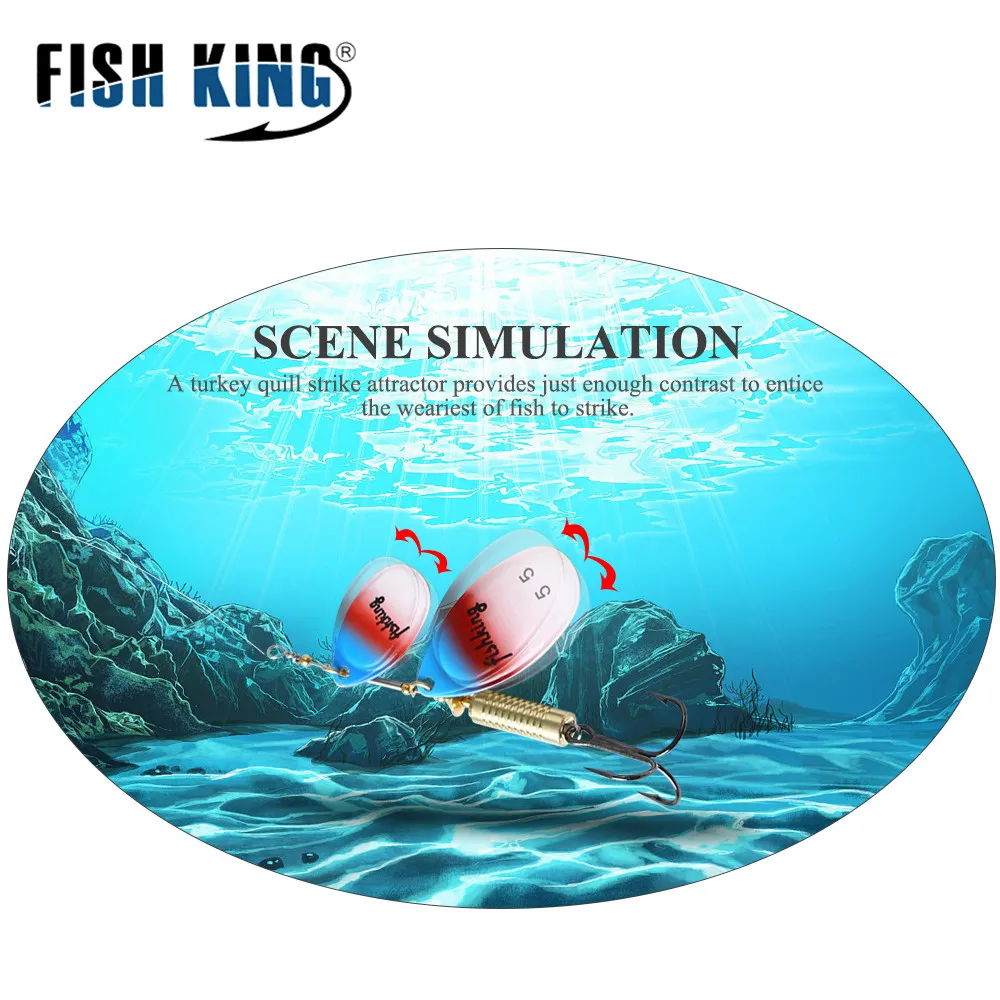 FISH KING 3 # + 5 рыболовный крючок двойной воблер приманка металлическая жесткая