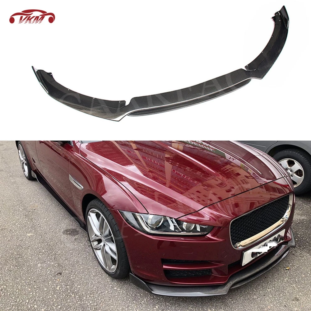 Передний спойлер XE из углеродного волокна сплиттер для Jaguar Sedan 4Door 2015 2018 двойной