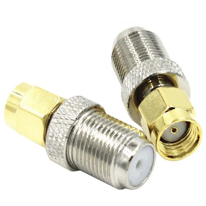 F-RP SMA X2PCS Коннектор JX 2pcs РЧ коаксиальный адаптер F Тип Женский Джек к SMA штекер прямой F разъем к SMA разъем - Цвет: F-RP SMA X2PCS